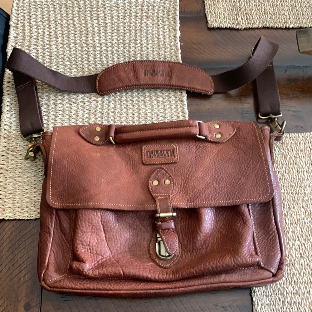 Duluth trading company leather briefcase